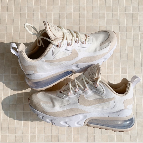 2020新一季爆款！Nike Air Max 270 React「奶油杏色」，最溫柔的米色實穿又百搭！