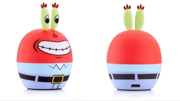 海綿寶寶聯名「藍芽音響」，一手掌握超小巧！兼具自拍功能，左右聲道給你環繞音效！
