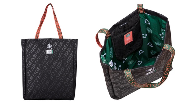 星巴克 X HERSCHEL SUPPLY推出聯名系列,環保3R+綠色內襯設計,經典時尚又實用