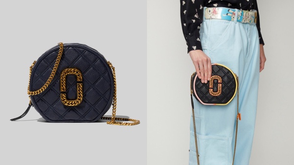 Marc Jacobs The Status復古格紋小圓包，NT$19,900