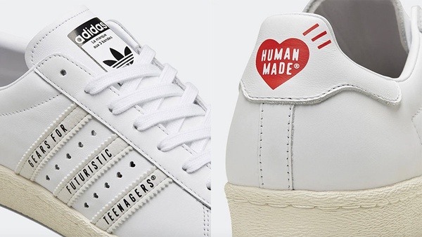 adidas Originals X Human Made推出聯名鞋款，黑白配色+愛心元素，百搭又可愛～