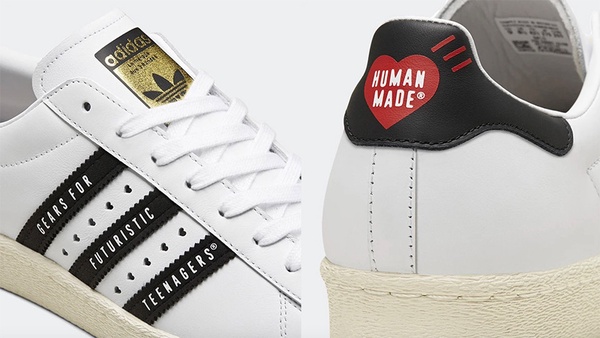 adidas Originals X Human Made推出聯名鞋款，黑白配色+愛心元素，百搭又可愛～