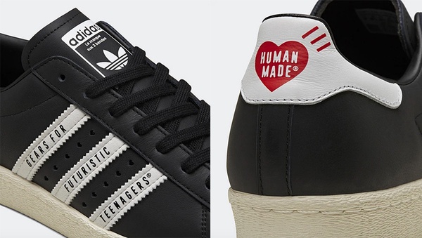 adidas Originals X Human Made推出聯名鞋款，黑白配色+愛心元素，百搭又可愛～