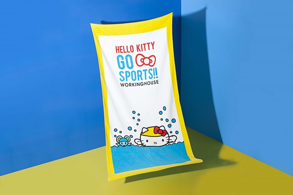 HELLO KITTY出沒生活工場！生活工場X三麗鷗推「運動HELLO KITTY」，游泳Kitty浴巾必收
