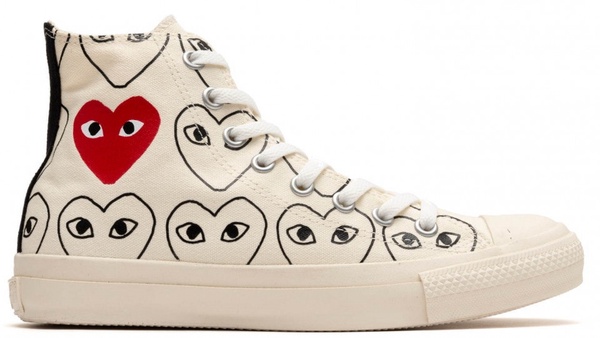 Comme des Garçons PLAY x Converse高筒鞋