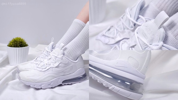 2020 「顯瘦白色球鞋」推薦！必收款 Air Max 270 React 夢幻雪白色更是美到哭！