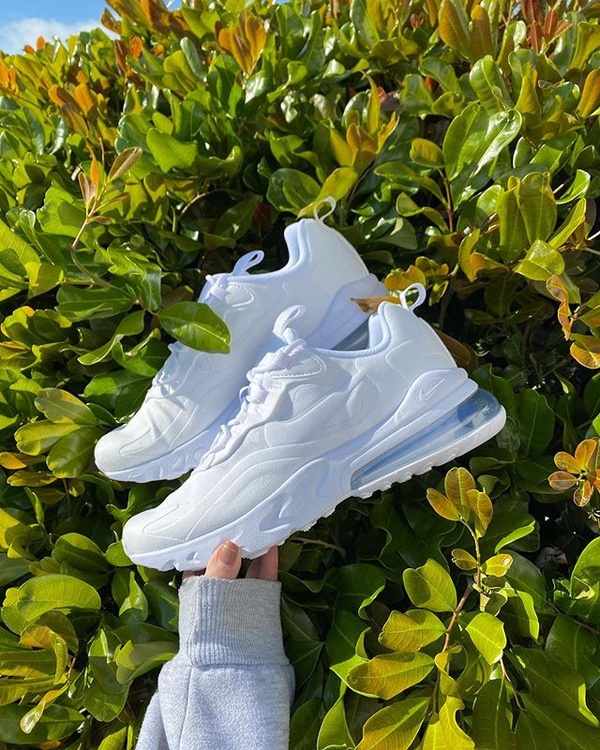 2020 「顯瘦白色球鞋」推薦！必收款 Air Max 270 React 夢幻雪白色更是美到哭！