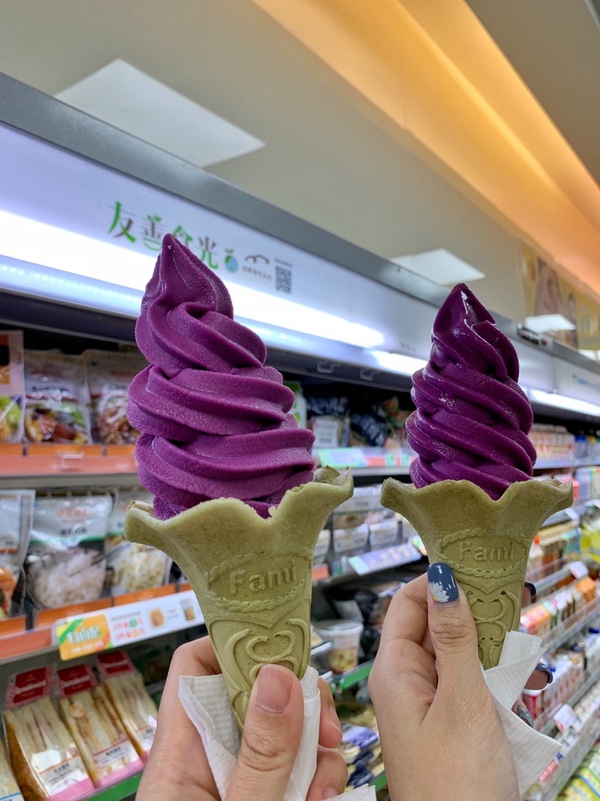 全家推「澎湖仙人掌霜淇淋」！超美的紫色雪酪加綠色餅皮5/1起限量登場