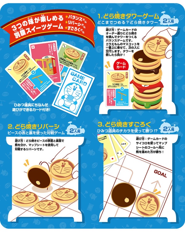 「哆啦A夢銅鑼燒疊疊樂」可愛登場！超療癒哆啦A夢造型銅鑼燒，還能玩黑白棋、大富翁