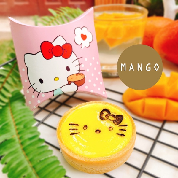 Hello Kitty變成芒果塔啦!三麗鷗角色變身芒果起士塔,Hello Kitty、蛋黃哥通通好可愛