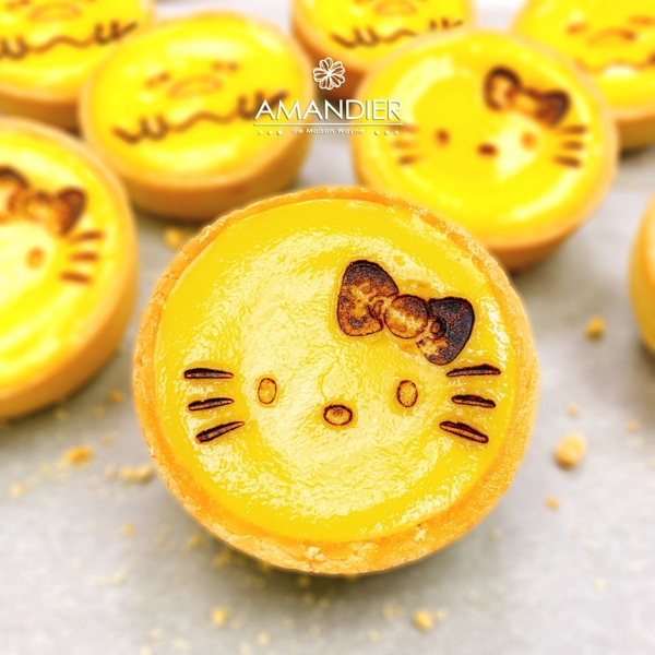 Hello Kitty變成芒果塔啦!三麗鷗角色變身芒果起士塔,Hello Kitty、蛋黃哥通通好可愛