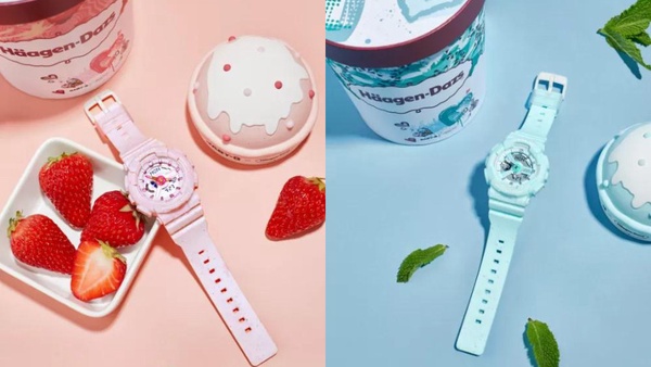 CASIO X 哈根達斯「BABY-G 甜蜜寶貝手錶」上市，薄荷綠、草莓粉，最夢幻冰淇淋色！