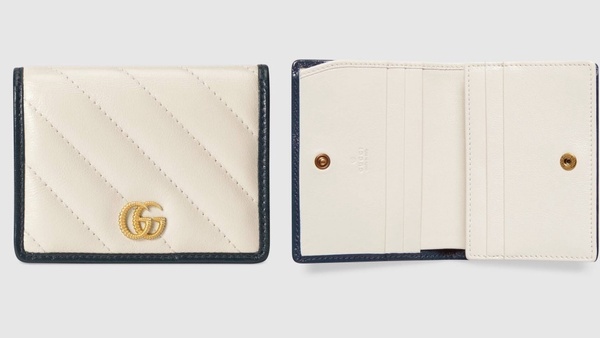 GUCCI  GG Marmont 推出「奶油白 x 海軍藍」新配色，竹節手把＋流蘇 ，夏日復古小清新