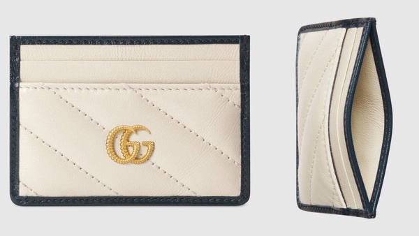 GUCCI  GG Marmont 推出「奶油白 x 海軍藍」新配色，竹節手把＋流蘇 ，夏日復古小清新