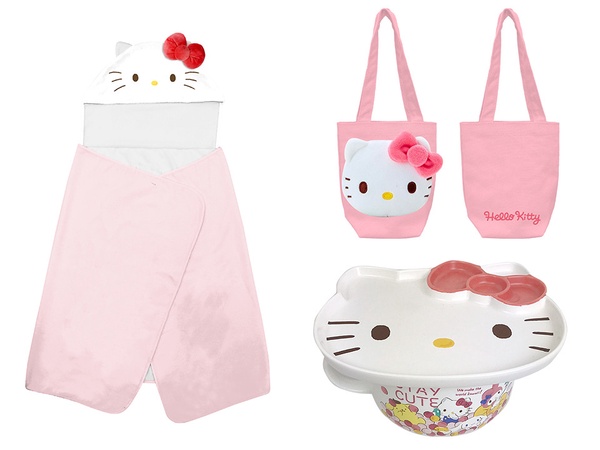 HELLO KITTY連帽毛巾/499元