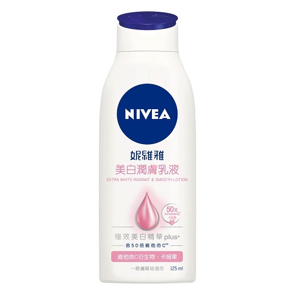 PTT、Dcard美白身體乳推薦1:NIVEA 妮維雅美白潤膚乳液 400ml,NT.410