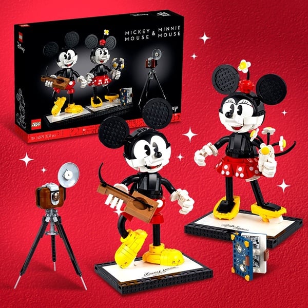 米奇米妮變成樂高了！復古的LEGO「米奇米妮」加上迷你電影膠卷＆吉他，這天準時開賣