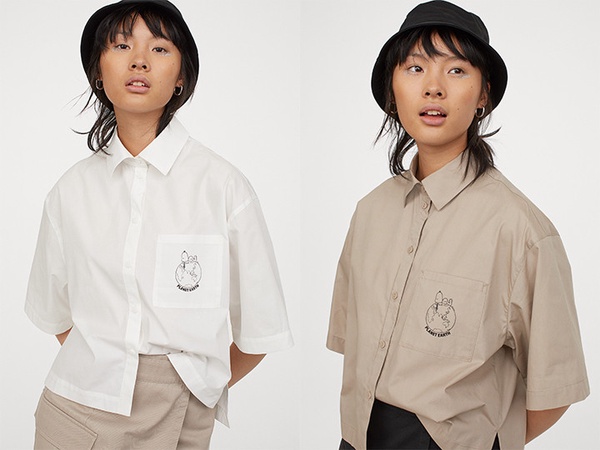 H&M X 史努比亞洲時尚系列「長版上衣」售價499元