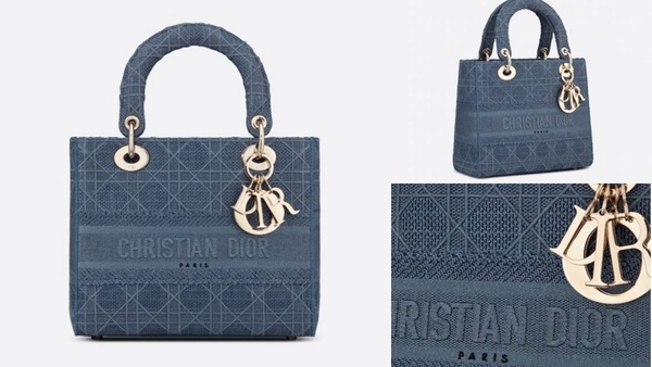 Dior Lady D-Lite 刺繡包，2020 秋冬再推「牛仔藍」、「煙燻玫瑰粉」新色！