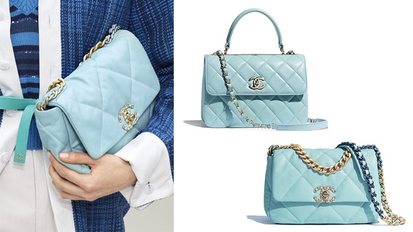 寶寶藍包包推薦 #CHANEL 小型把手口蓋包/Chanel 19 口蓋包,NT$ 155,600