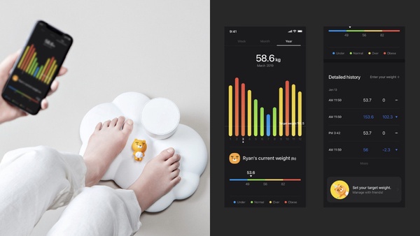 KAKAO FRIENDS 雲朵智慧體重計登場!專屬APP掌握身材變化,超萌萊恩陪你減肥~