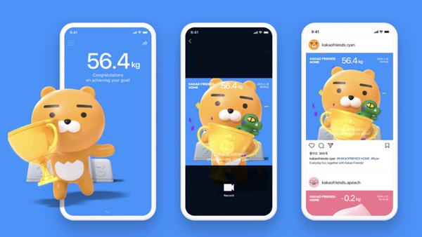 KAKAO FRIENDS 雲朵智慧體重計登場!專屬APP掌握身材變化,超萌萊恩陪你減肥~
