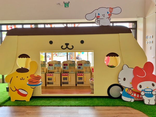 Kitty粉快衝!Hello Kitty蘋果村親子餐廳7/15開幕!Kitty、美樂蒂、布丁狗陪你一起玩