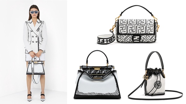 朴信惠、趙寅成、金多美、王嘉爾都穿這款！Fendi 把2D塗鴉、粉紅落日漸層搬上包包