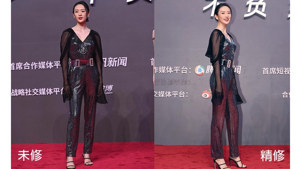 唐嫣產後首次亮相！10女星紅毯造型未修vs精修，迪麗熱巴腿好絕，Angelababy的腿修長了