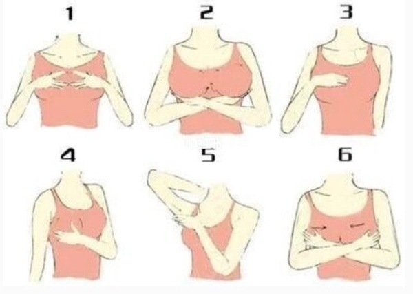 豐胸按摩動作4：胸部按摩