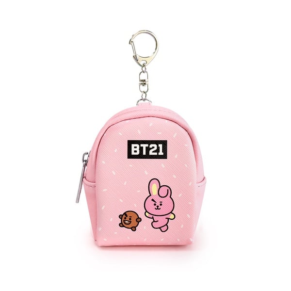 BT21「迷你後背包零錢包」7-11開賣！共四款宇宙明星造型，還可當鑰匙圈使用～