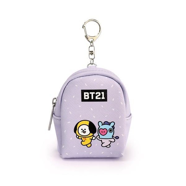 BT21「迷你後背包零錢包」7-11開賣！共四款宇宙明星造型，還可當鑰匙圈使用～