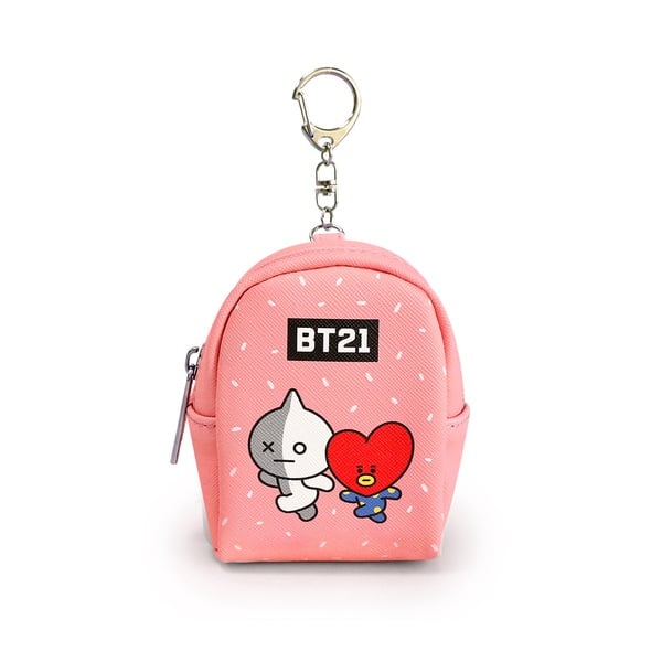 BT21「迷你後背包零錢包」7-11開賣！共四款宇宙明星造型，還可當鑰匙圈使用～