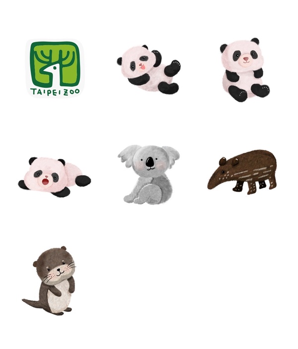 Taipei Zoo「動物寶寶」出貼圖了！上傳新生寶寶貼圖合照，還可以支持動物保育計畫！