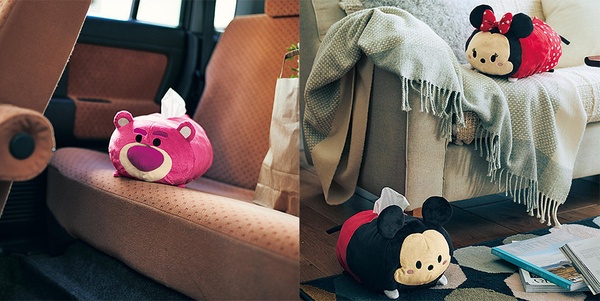 迪士尼推出超萌「Tsum Tsum面紙套」&「Tsum Tsum束口袋」,實用又可愛!