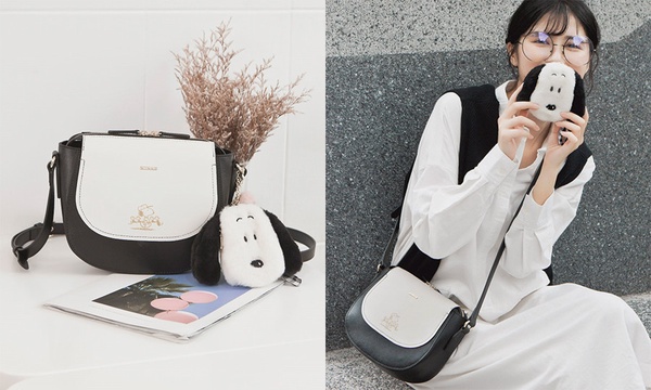 KINAZ x SNOOPY「史努比包款」再一波!經典百搭黑白雙色,還送史努比零錢包&毛毯!