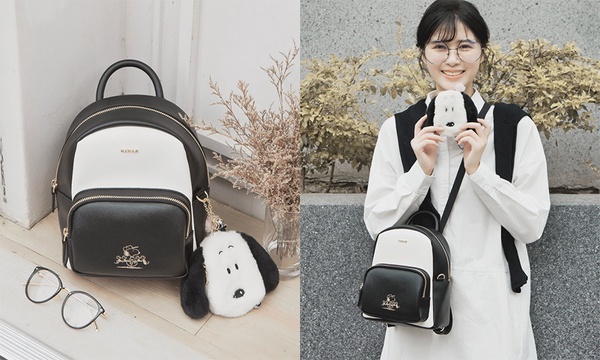 KINAZ x SNOOPY「史努比包款」再一波!經典百搭黑白雙色,還送史努比零錢包&毛毯!