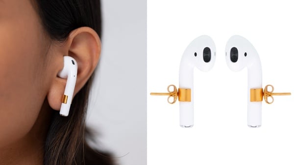 MISHO超時髦「可固定Airpods耳環」登場！用耳環把Airpods抓緊緊，再也不怕突然消失～
