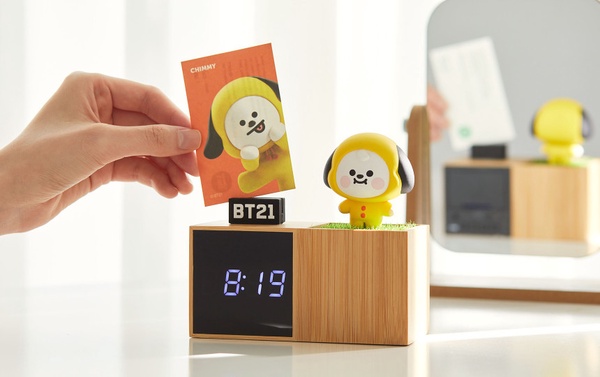 「BT21數位時鐘」可愛登場!超質感木質底座+超萌BT21公仔,還能顯示日期及溫度~