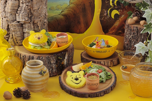 超可愛的維尼漢堡！日本新開幕「小熊維尼餐廳 Hunny's CAFE」，小豬＆跳跳虎也好萌
