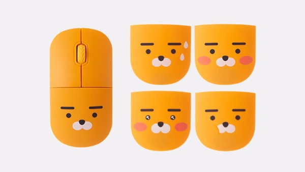 Kakao Friends「萊恩變臉滑鼠」可愛爆表！可拆卸式設計，五種表情自由更換！