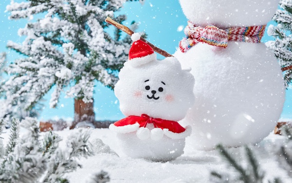 BT21變成雪人啦!BT21推出超萌「雪人系列」,快來和BT21雪人一起在雪中玩耍~