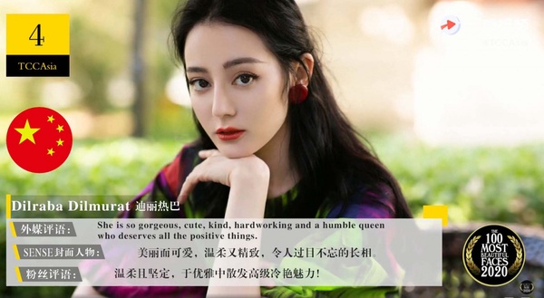 2020亞太區百大美女Top10！Angelababy、熱巴兩大神顏分居三、四名，她連續3年都第一！