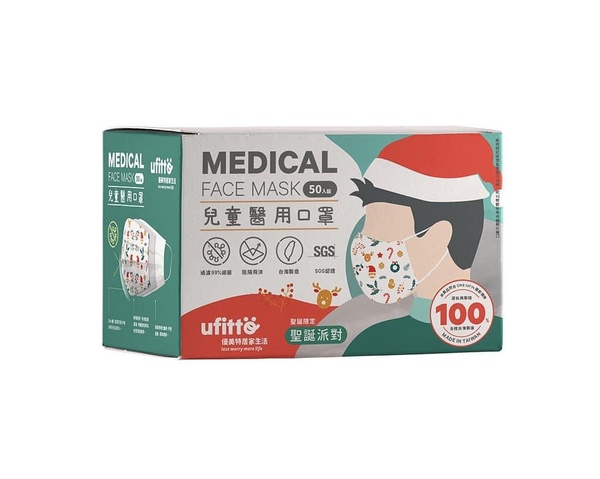 優美特推出「聖誕醫療口罩」，超萌聖誕老人、薑餅人口罩圖騰，聖誕節前夕應景上市！