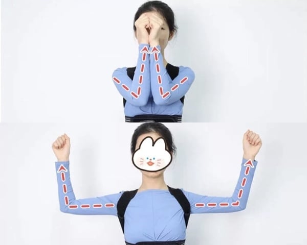 駝背改善拉筋運動3:曲臂開合