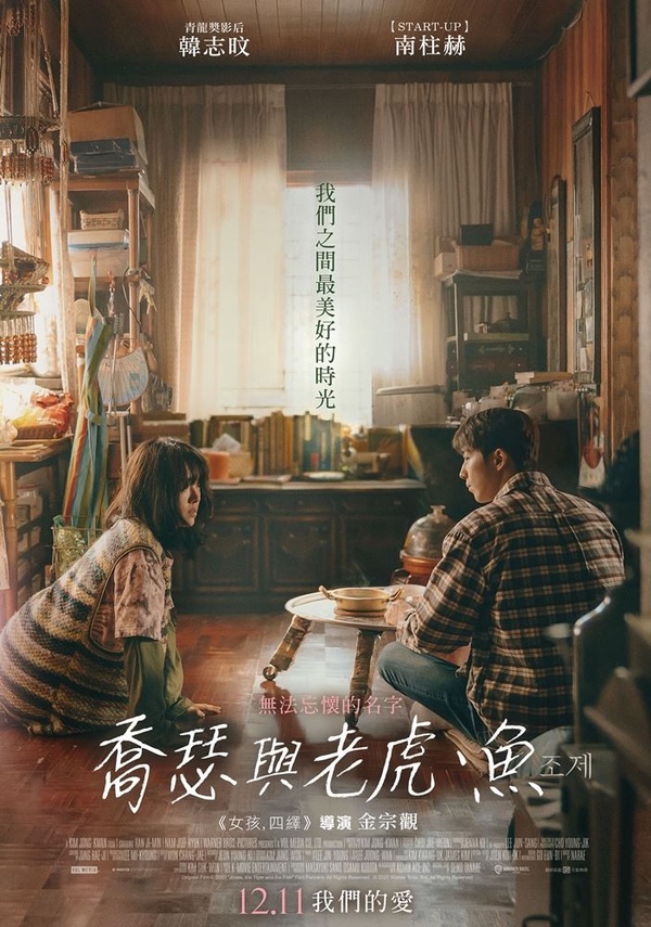 南柱赫&韓志旼二次合作電影《喬瑟與老虎、魚》！童話般愛情故事超好哭，今年聖誕必看