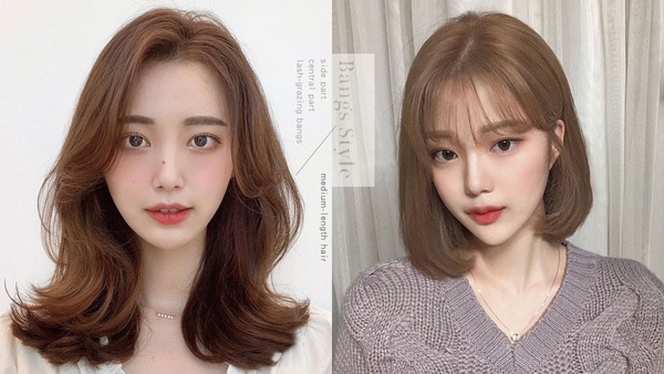 2020 中長髮瀏海公式推薦No.1：圓臉 X 中分八字
