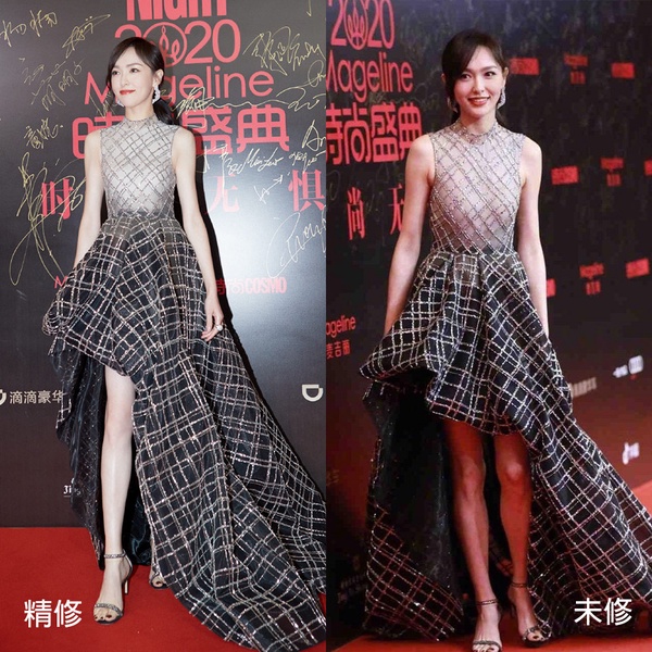 楊冪、劉詩詩、唐嫣同場紅毯PK！12女星紅毯造型精修vs未修，宋茜、關曉彤都被嫌胖