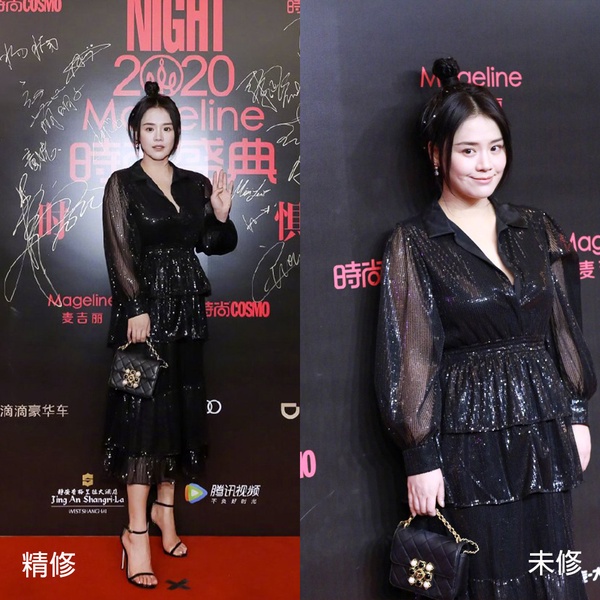 楊冪、劉詩詩、唐嫣同場紅毯PK！12女星紅毯造型精修vs未修，宋茜、關曉彤都被嫌胖