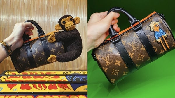 準備跟男友搶包包！LV 全新推出迷你版Keepall包，小猴子布偶抱著LV療癒指數破錶~